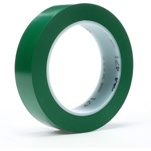 3M Vinyl Tape 471 Green 1/2″ × 36 yd 5.2 mil - Best Tool & Supply