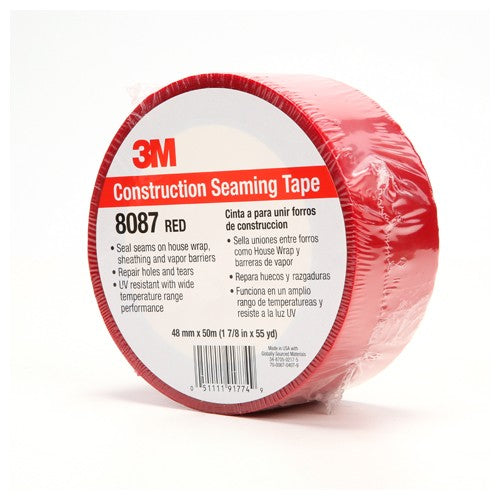 48 mm × 50 m Construction Seaming Tape Red Alt Mfg # 91774 - Best Tool & Supply