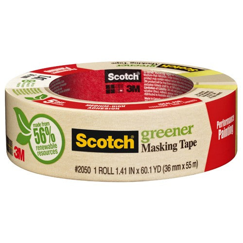 ‎Scotch General Purpose Masking Tape 2050-36AP 1.41″ × 60.1 yd (36mm × 55m) - Best Tool & Supply