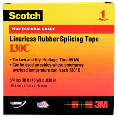 Scotch Linerless Rubber Splicing Tape 130C 1″ × 15 ft Black - Best Tool & Supply