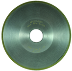 6 x 3/4 x 1-1/4'' - 1/8'' Abrasive Depth - 150 Grit - 45 Degree Angle Type 15V9 Diamond Dish Wheel - Best Tool & Supply