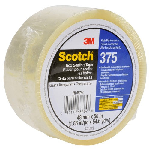 Scotch Box Sealing Tape 375 Clear 48 mm × 50 m - Best Tool & Supply