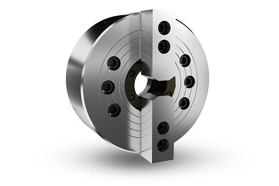 Auto Strong NT-200 Series 2-jaw through-hole power chuck (adapter excluded) - Part # NT-205 - Exact Industrial Supply