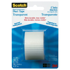 Scotch Transparent High Performance Duct Tape 2105-CD 1.5″ × 5 yd (38.1 mm × 4.57 m) - Best Tool & Supply