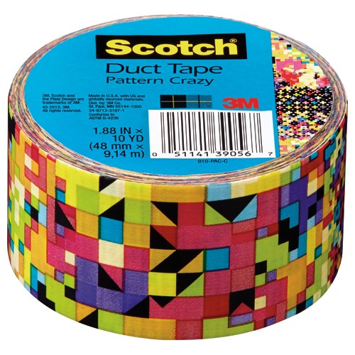 1.88 in × 10 yd Scotch(R) Duct Tape 910-PAC-CPattern Crazy Alt Mfg # 39056 - Best Tool & Supply