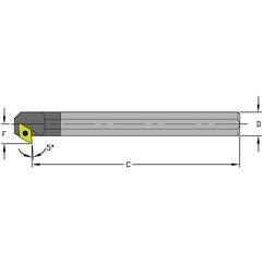 A12Q SDXCR3 Steel Boring Bar w/Coolant - Best Tool & Supply