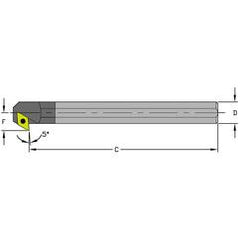 A12Q SDXCR3 Steel Boring Bar w/Coolant - Best Tool & Supply