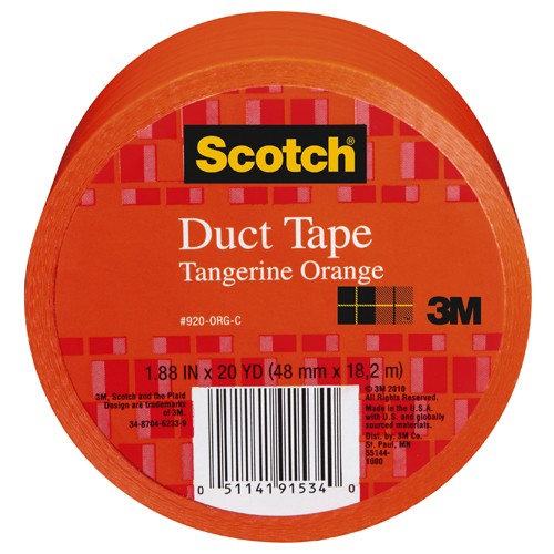 Scotch Duct Tape 920-ORG-C 1.88″ × 20 yd (48 mm × 18 2 m) Orange - Best Tool & Supply