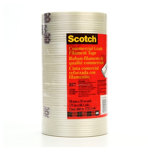 Scotch Filament Tape 897 Clear 18 mm × 55 m 5 mil - Best Tool & Supply