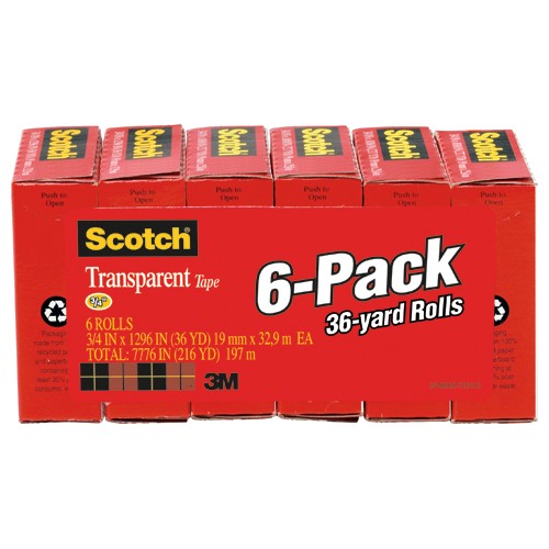 ‎Scotch Tape 600-6PK 3/4″ × 1296″ - Best Tool & Supply