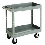 24"W x 36"D x 32"H Service Cart w/16 GA Posts, 5" Dia. Casters Powder Coat Finish - Best Tool & Supply