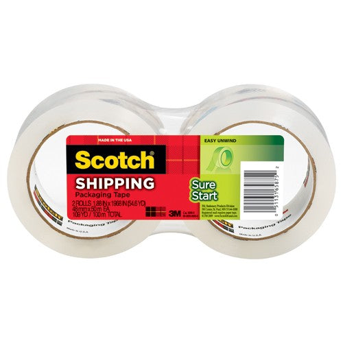 ‎Scotch Sure Start Shipping Packaging Tape 3450-2 1.88″ × 54.6 yd (48 mm × 50 m) - Best Tool & Supply