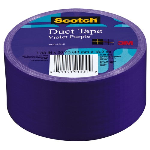 Scotch Duct Tape 920-PPL-C 1.88″ × 20 yd (48 mm × 18 2 m) Purple - Best Tool & Supply