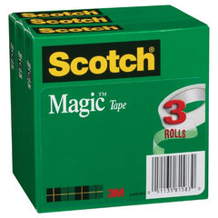 ‎Scotch Magic Invisible Tape 810-3PK 3/4″ × 36 yd × 0″ (19 mm × 32 9 m) - Best Tool & Supply