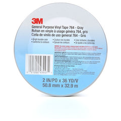 3M General Purpose Vinyl Tape 764 Gray 2″ × 36 yd 5 mil Individually Wrapped Conveniently Packaged - Best Tool & Supply