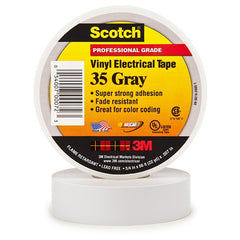 Scotch Vinyl Color Coding Electrical Tape 35 3/4″ × 66 ft Gray - Best Tool & Supply