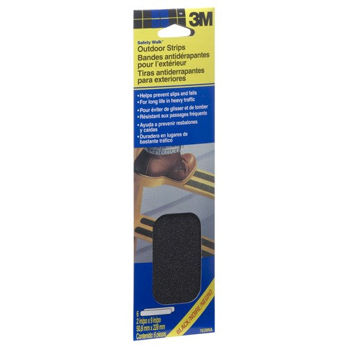 3M Safety-Walk Slip Resistant Tape 610B-T2X9 Black 2″ × 9″ - Best Tool & Supply