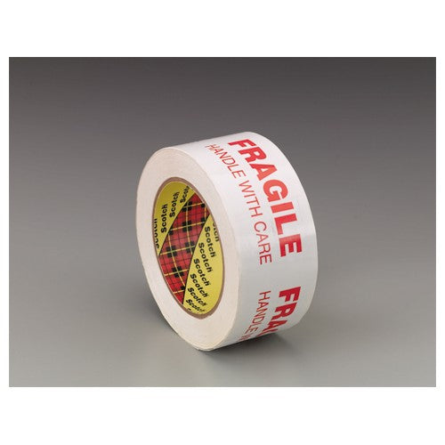 Scotch Printed Message Box Sealing Tape 3772 White 48 mm × 100 m - Best Tool & Supply