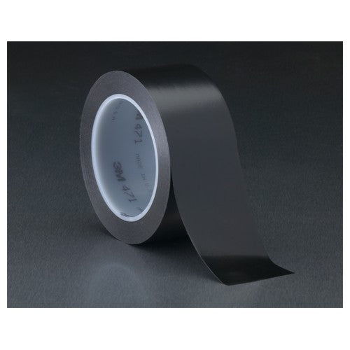 3M Vinyl Tape 471 Black 3/8″ × 36 yd 5.2 mil 96 rolls per case Individually Wrapped Conveniently Packaged - Best Tool & Supply