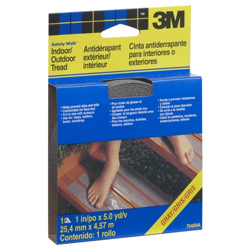 3M Safety-Walk Slip Resistant Tape 370G-R1X180 1″ × 15 ft Grey - Best Tool & Supply